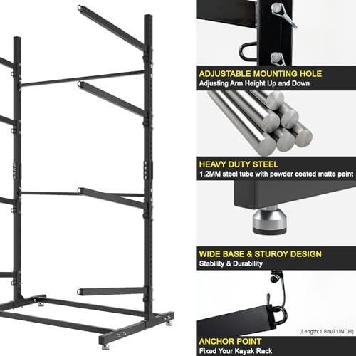 Mobile Four-Tier Kayak Parking Stand