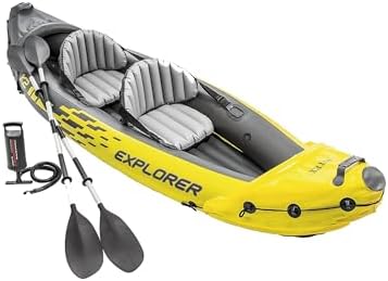Compact Twin-Person Blow-Up Explorer Kayak