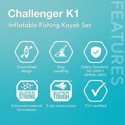 Solo Challenger Blow-Up Kayak Package